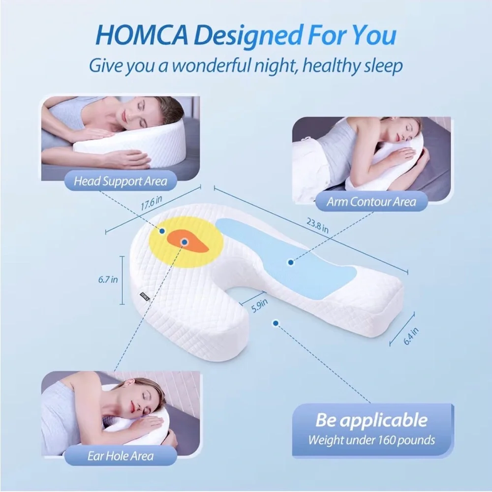 HOMCA Side Sleeper Cervical Neck Support Memory Foam